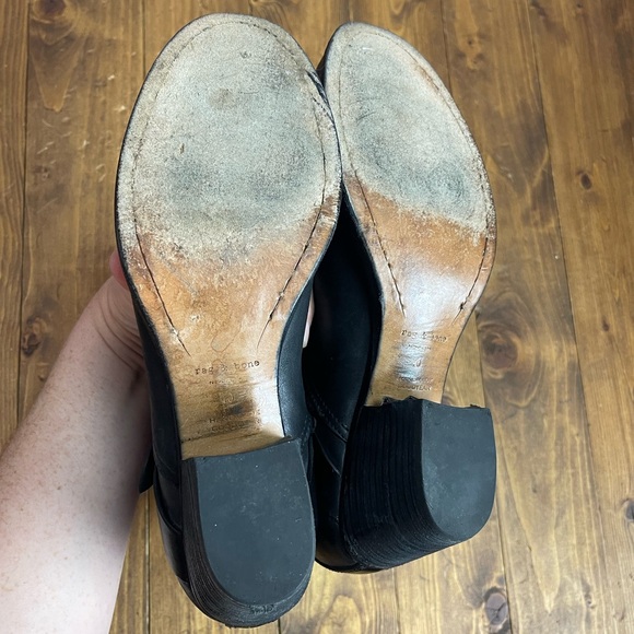 Rag & Bone size 40 US size 10 black leather Harper motorcycle boots - Picture 7 of 10